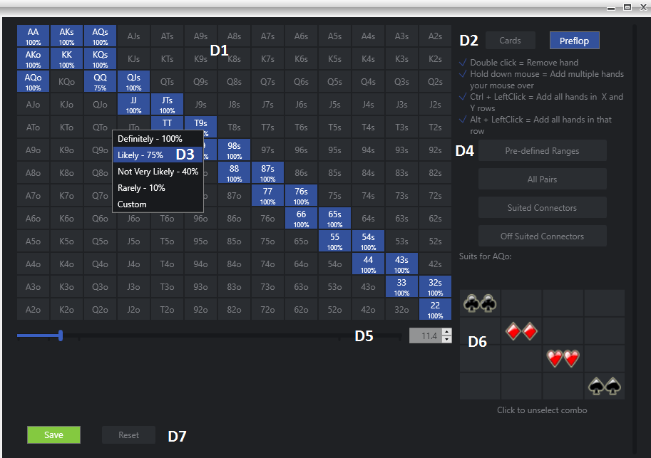 poker hand equity vs range calculator